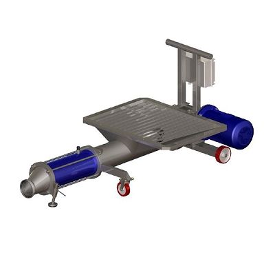 Pompă cu șnec și cuvă de preluare