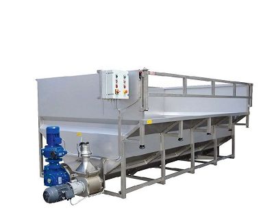 Buncăr recepție struguri cu pompă elicoidală 2500 mm