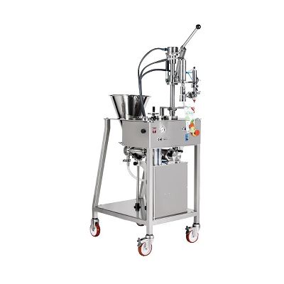 Echipament semi-automat pentru umplere și închidere pungi